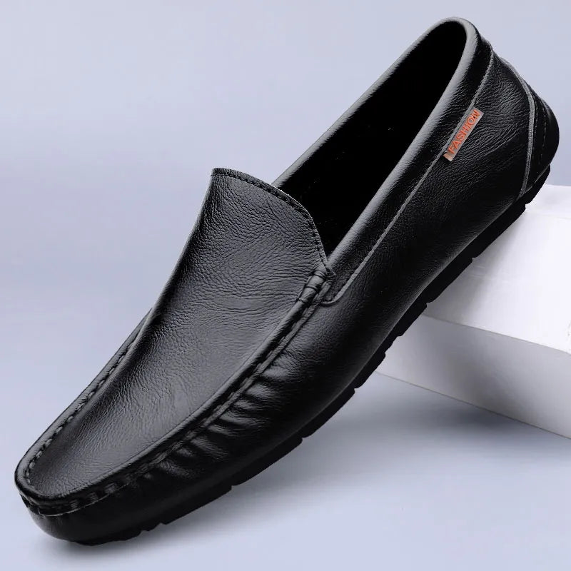 Genuine Leather Soft Mens Loafers