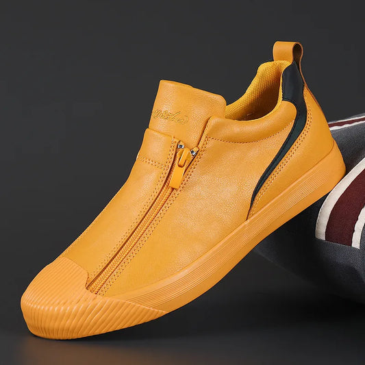 Trendige Herren-Sneaker – Herrenschuhe aus Leder mit weicher Sohle