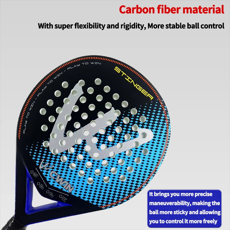 Raquette professionnelle souple en EVA pour adultes, en fibre de carbone. 