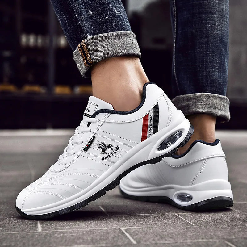 Men Leather Casual Shoes – Comfortable Sports Walking Sneaker