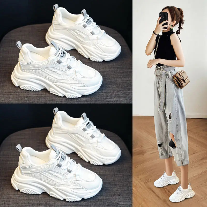 Women's Breathable Casual Trendy Platform Sports Sneakers