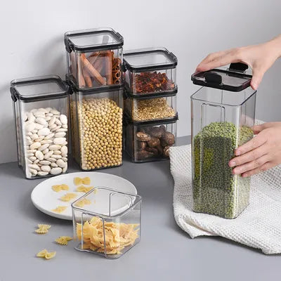 Sealed plastic food storage box Dried jars kitchen items