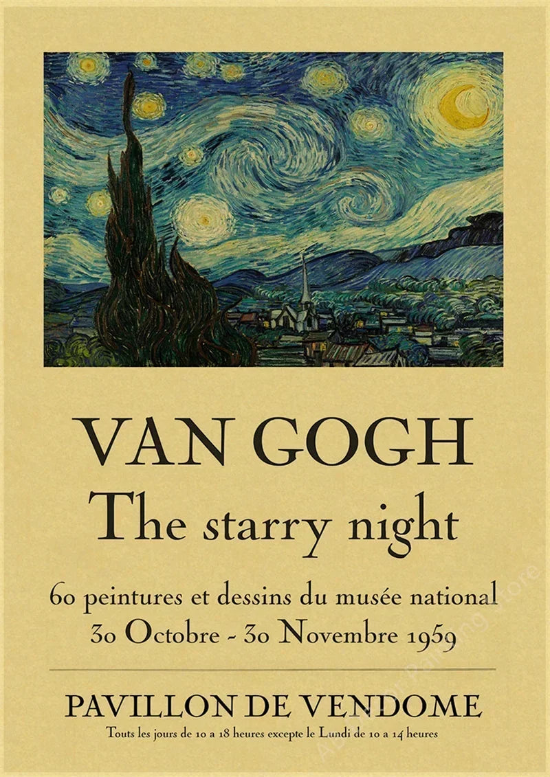 Unframed Canvas Print Van Gogh's Starry Night Wall Art