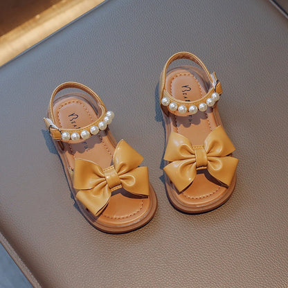 Pearl Bow Girl's Sandals