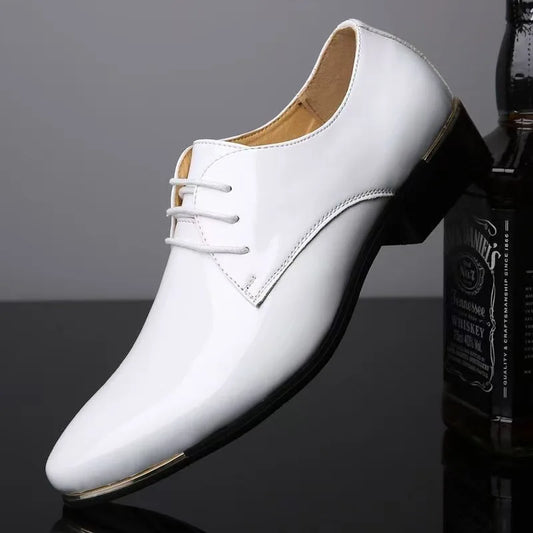 Italian Oxford Patent Leather Men's Dress Shoes