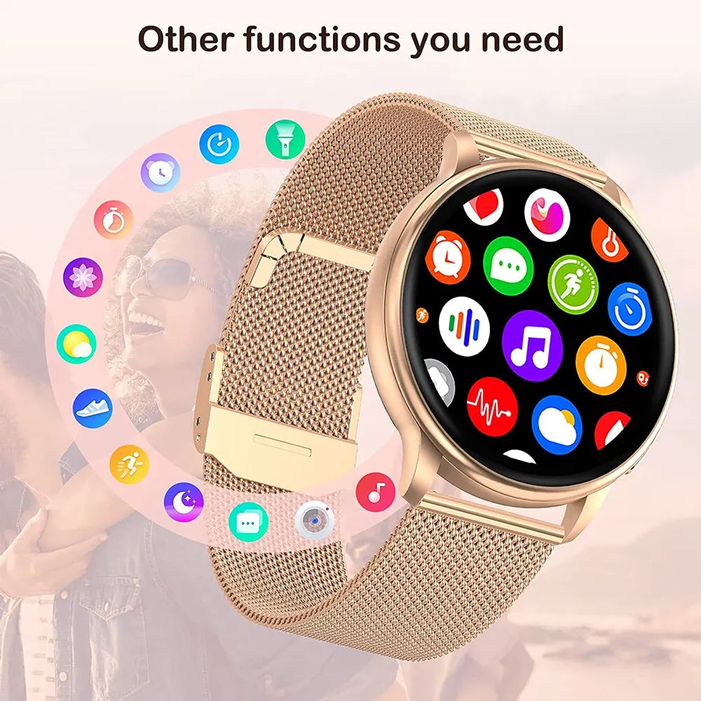 Unisex Bluetooth Call Smart Watch Fitness Tracker — Heart Rate Custom Dial