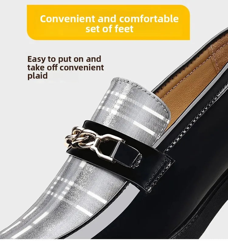 Mocassins à enfiler en cuir italien pour hommes