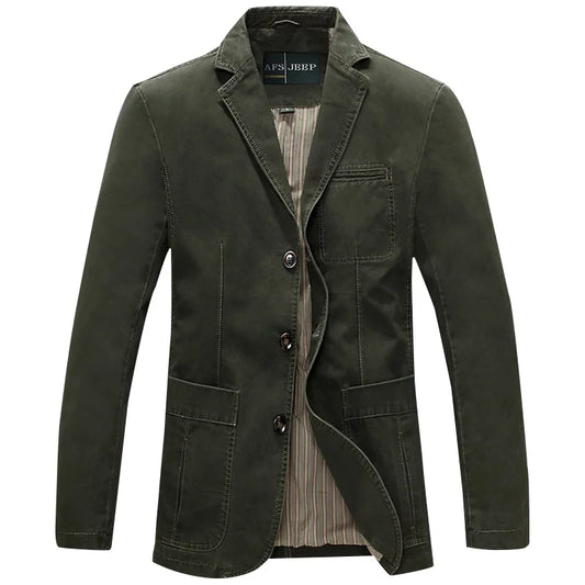 Men's korean style Three Button Cotton Blazer