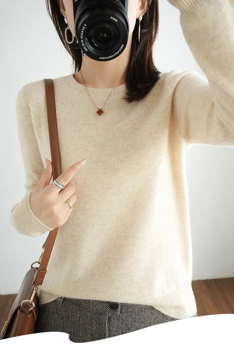 Cashmere Crew Neck Pullover Sweaters