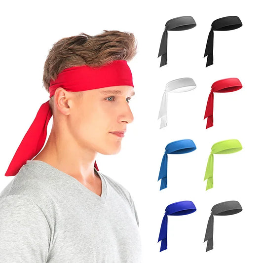 Solid Color Stretch Headband for Tennis & Fitness