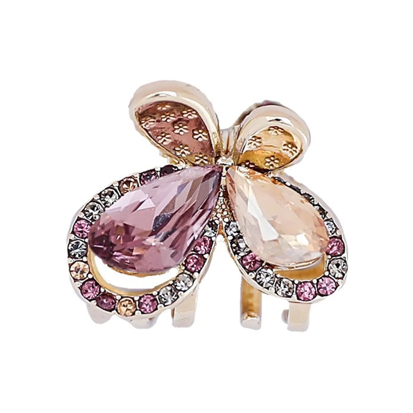 Haarspangen mit Strass-Schmetterling und Fransen – Kopfschmuck aus Metall