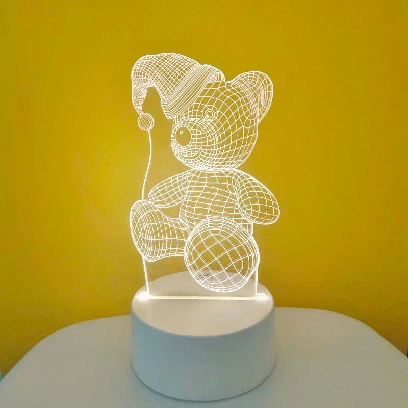 Romantic 3D Acrylic LED Love Lamp