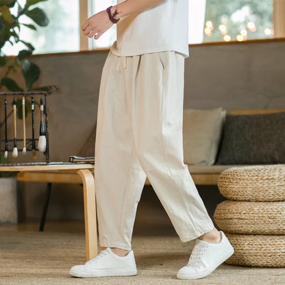 Summer Cotton-Linen Casual Trousers