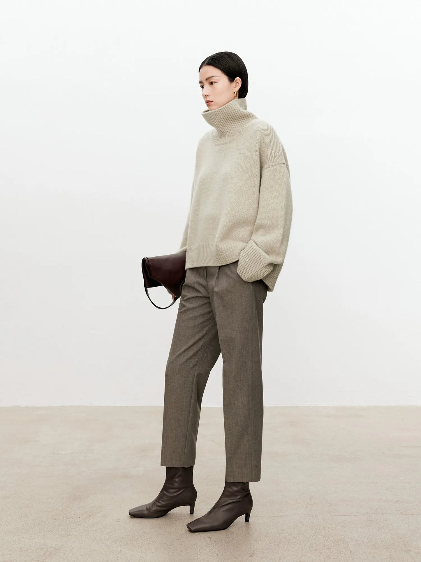 Schicker übergroßer Rollkragenpullover für Damen