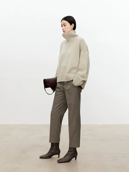 Schicker übergroßer Rollkragenpullover für Damen