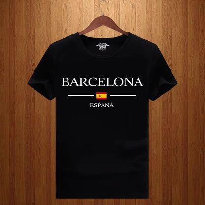 Kurzärmliges T-Shirt aus reiner Baumwolle mit Milano-Buchstaben-Print