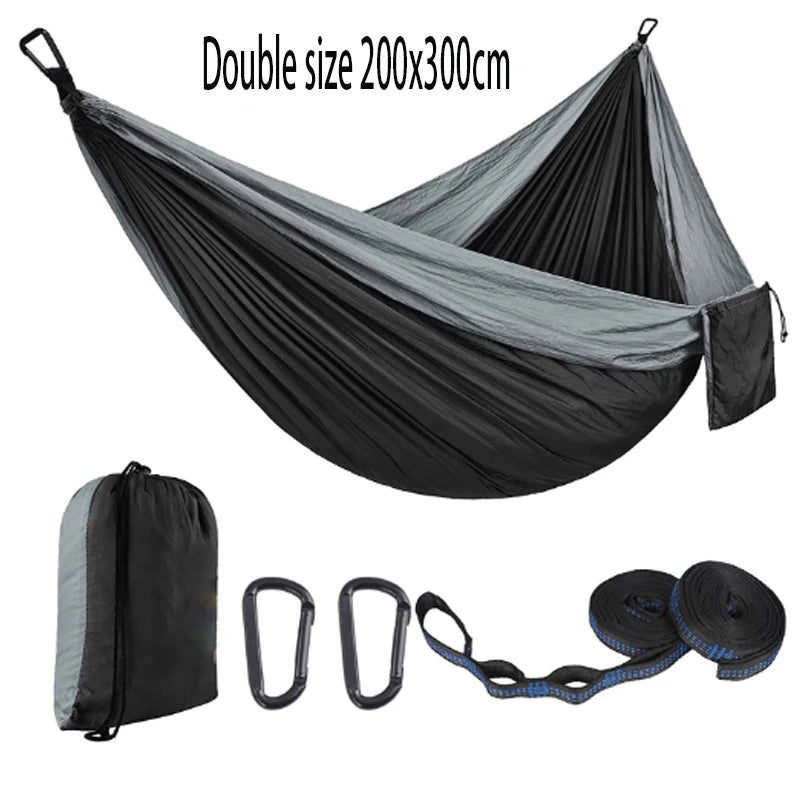 Hamacs de camping extra-larges à double crochet en acier inoxydable