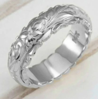 Bague Rose Sculptée Femme