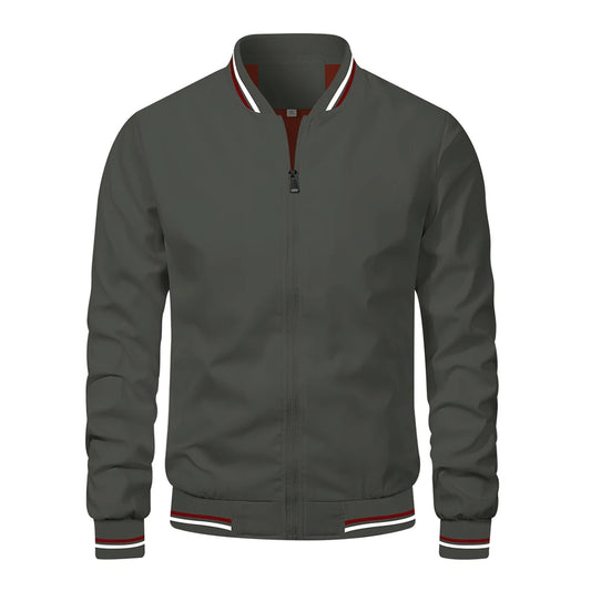 Men's Slim Fit Baseball Bomber Jacket Outerwear