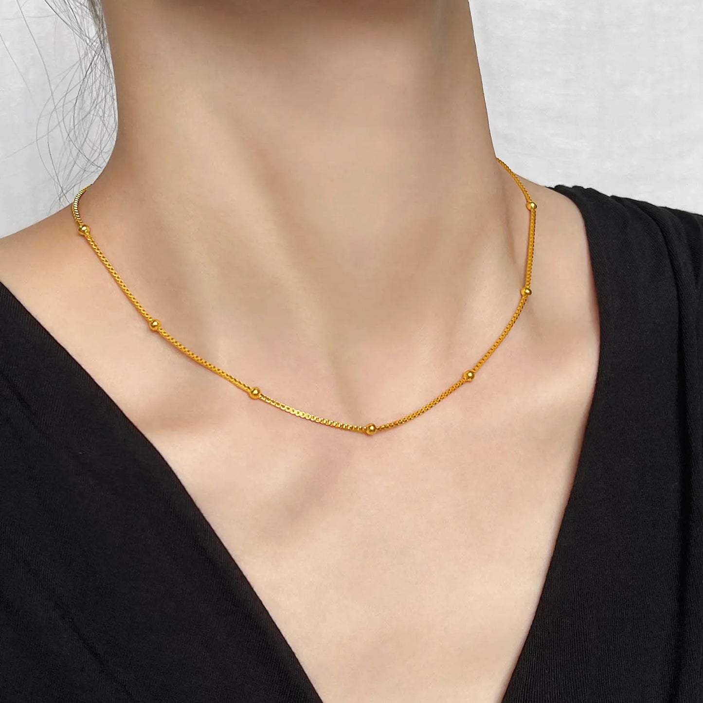 Gold Satellite Chain Women Necklaces