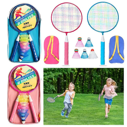 Raquettes de badminton pour enfants - Raquette double légère et robuste