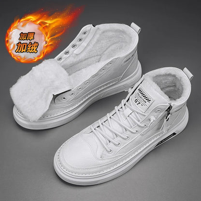 Mens Shoes - Warm Leather Sneakers