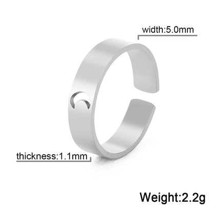 Bagues de couple en acier inoxydable en forme de cœur et de papillon – Bagues d'amour assorties