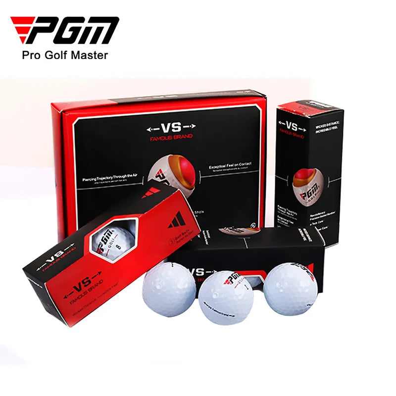 Coffret cadeau de balles de golf à trois couches PGM