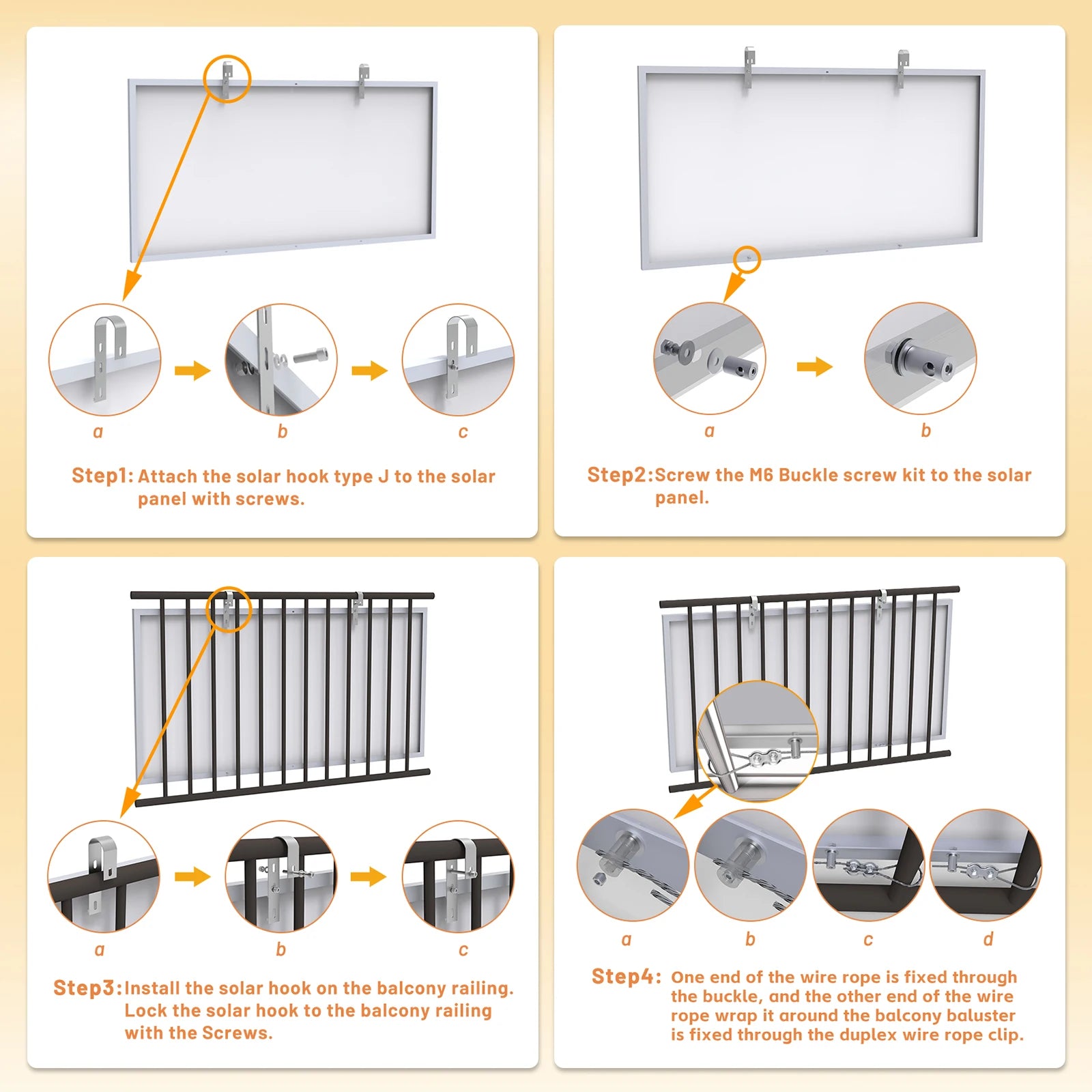 Aluminium Solar Panel Bracket Hook For Balcony