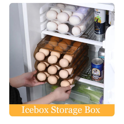 Stackable Drawer Egg Crisper, Space-Saving Refrigerator Organizer