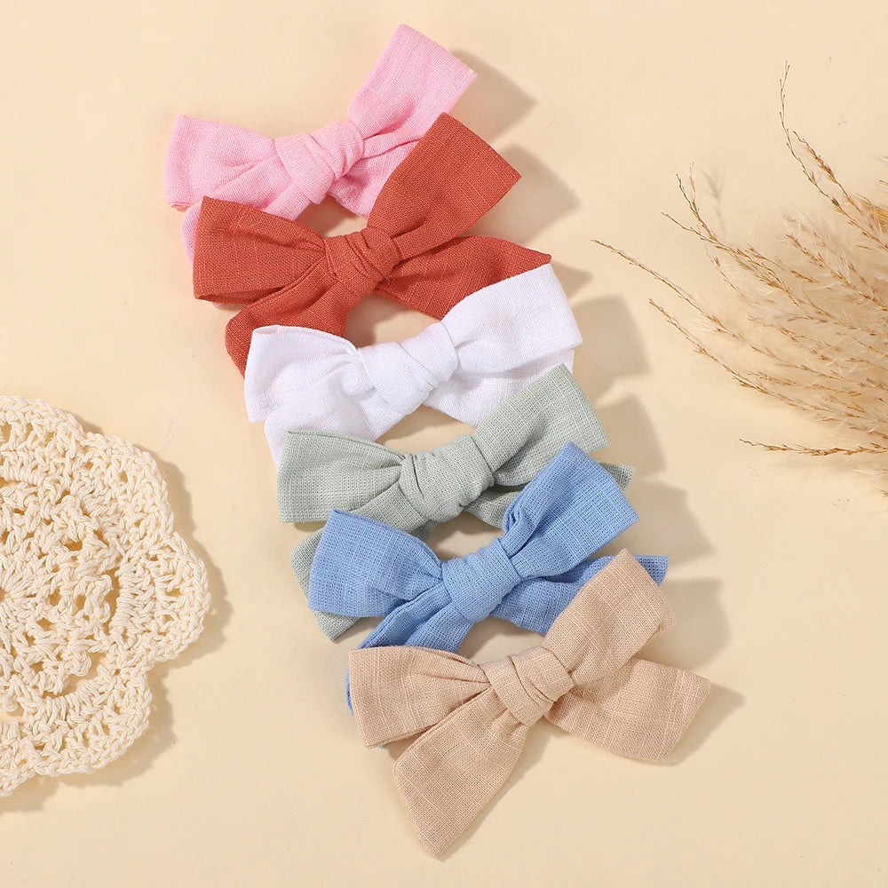 10PCS Baby Girls Bow Hair Clips – Cute Ribbon Bowknot Hairpins Boutique Headwear