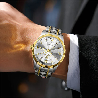 Herren-Armbanduhr – wasserdichte Herrenuhren mit leuchtendem Datum und Woche