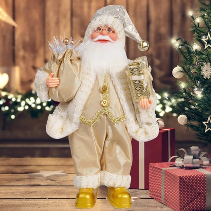 12 Zoll große stehende Weihnachtsmannfigur als Dekoration