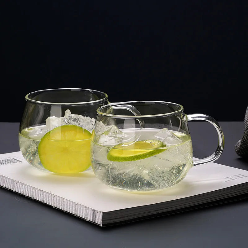 Letter-Printed Transparent Glass Mug