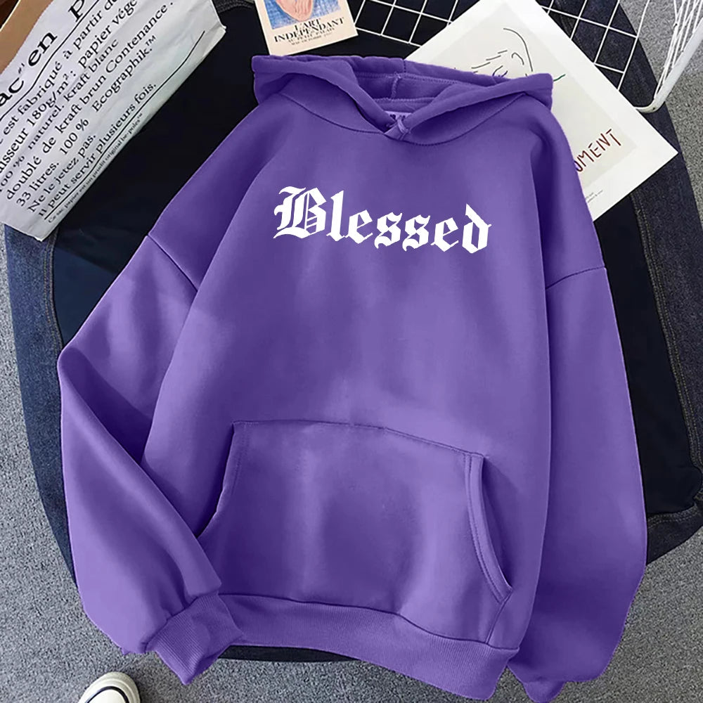 Blessed Creativity Sweat à capuche pour femme – Pull ample en polaire Hip Hop