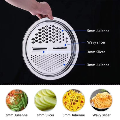 Multifunctional 3‑in‑1 Vegetable Slicer Grater & Colander