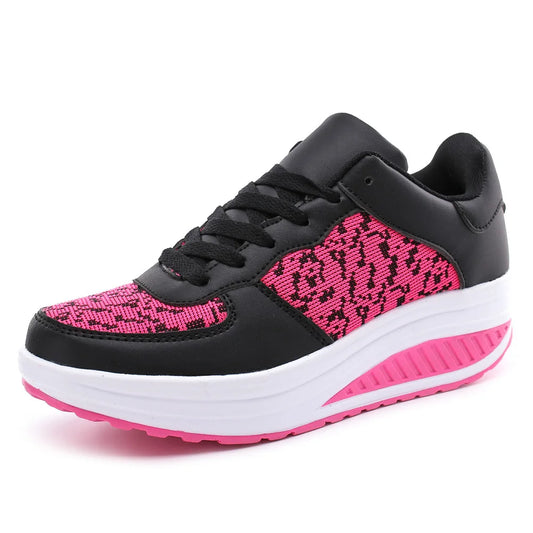 Waterproof Leather Wedge Platform Sneaker