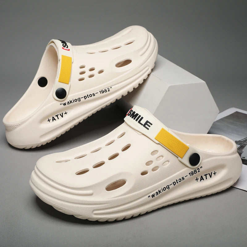 Men Summer Beach Soft Sole Breathable Home Slippers