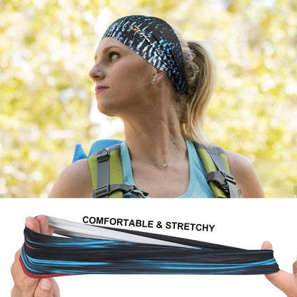 2-Pack Elastic Sweatbands for Sports & Fitness