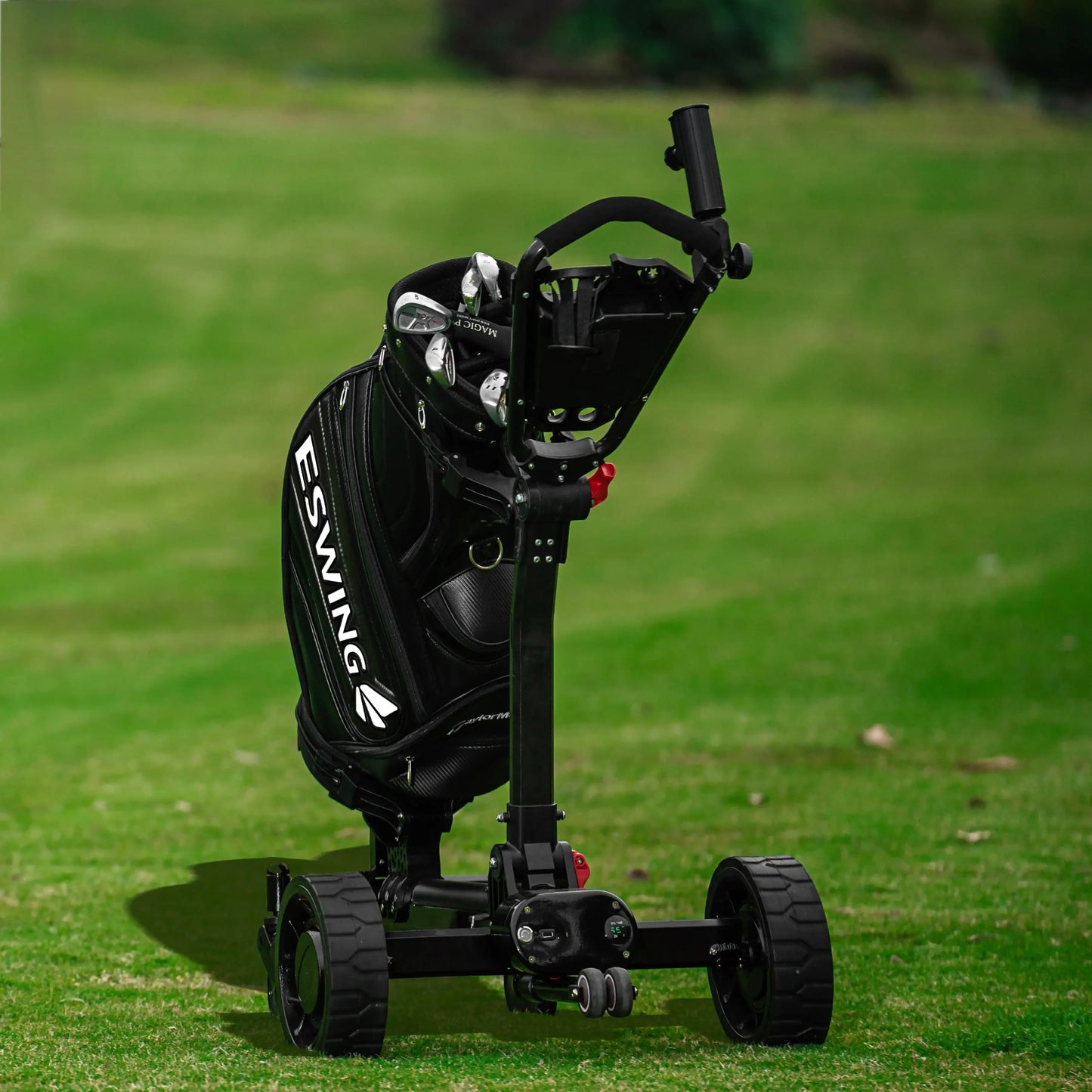 CaddyTek 4-Rad-Golf-Schubwagen – leichter, kompakter Zug-Caddy-Wagen, leicht zu öffnen