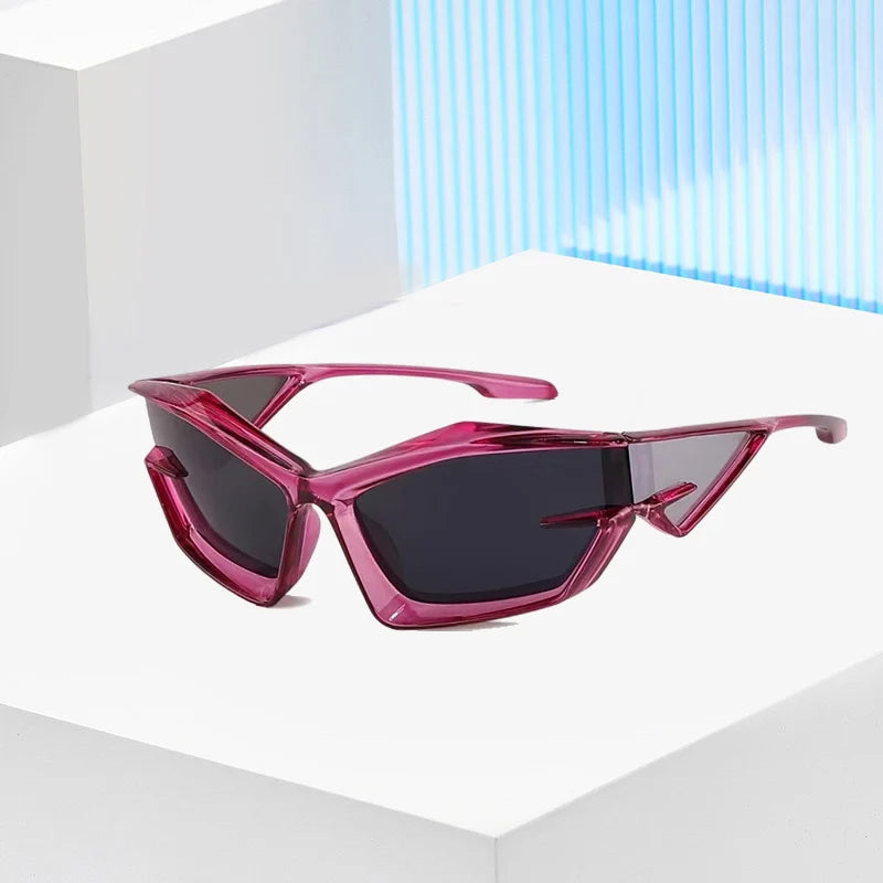 Unisex Y2K UV400 Smoke Lens Sunglasses