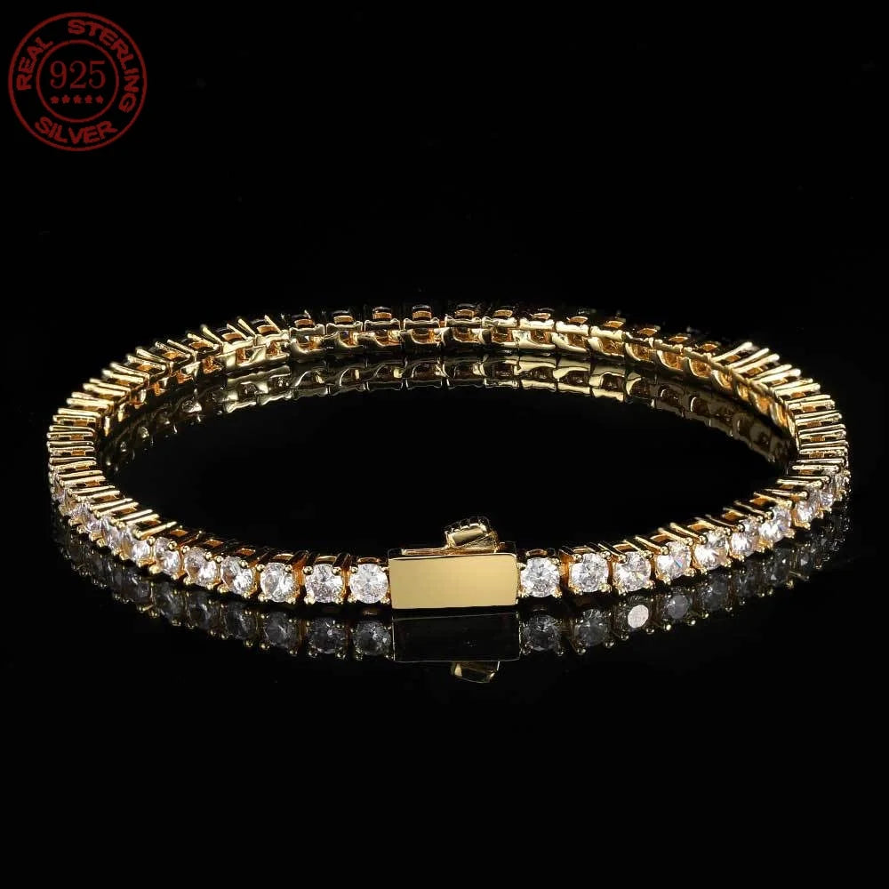 Bracelet chaîne tennis coloré en zircon cubique pour femme – Bracelet jonc orné de cristaux et de zircon.
