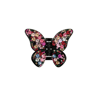 Bunte Haarspange mit Strass-Schmetterling für Damen – Große Haifisch-Haarspange mit Strasssteinen