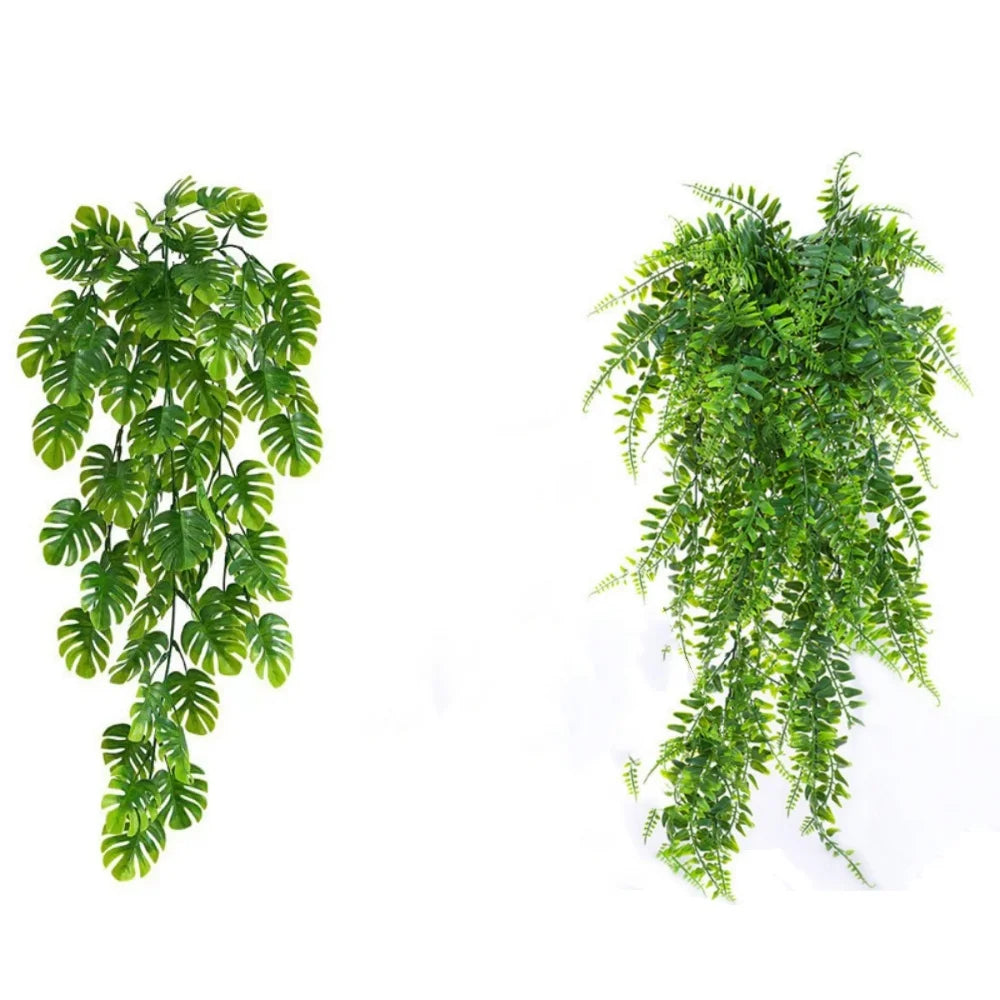 90 cm großer künstlicher Perserfarn zum Aufhängen