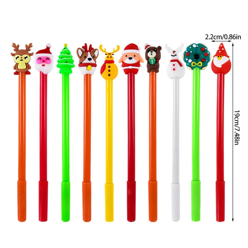 Ensemble de stylos gel à dessin animé de Noël