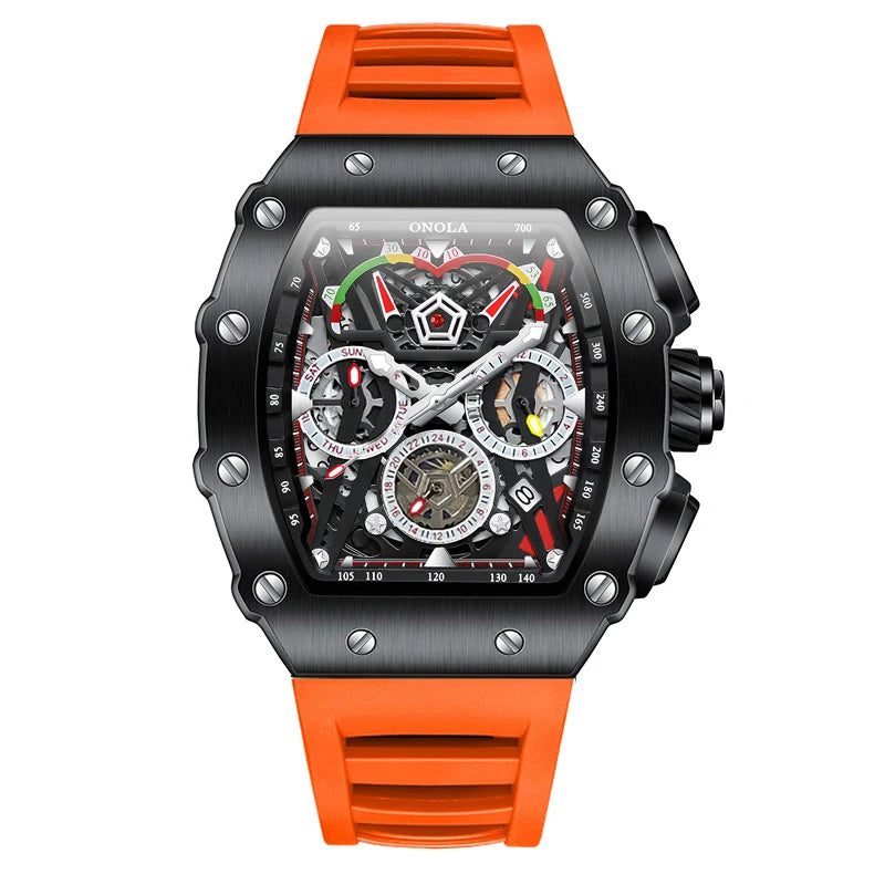 Multifunktionale wasserdichte Sport-Chronographenuhr für Herren