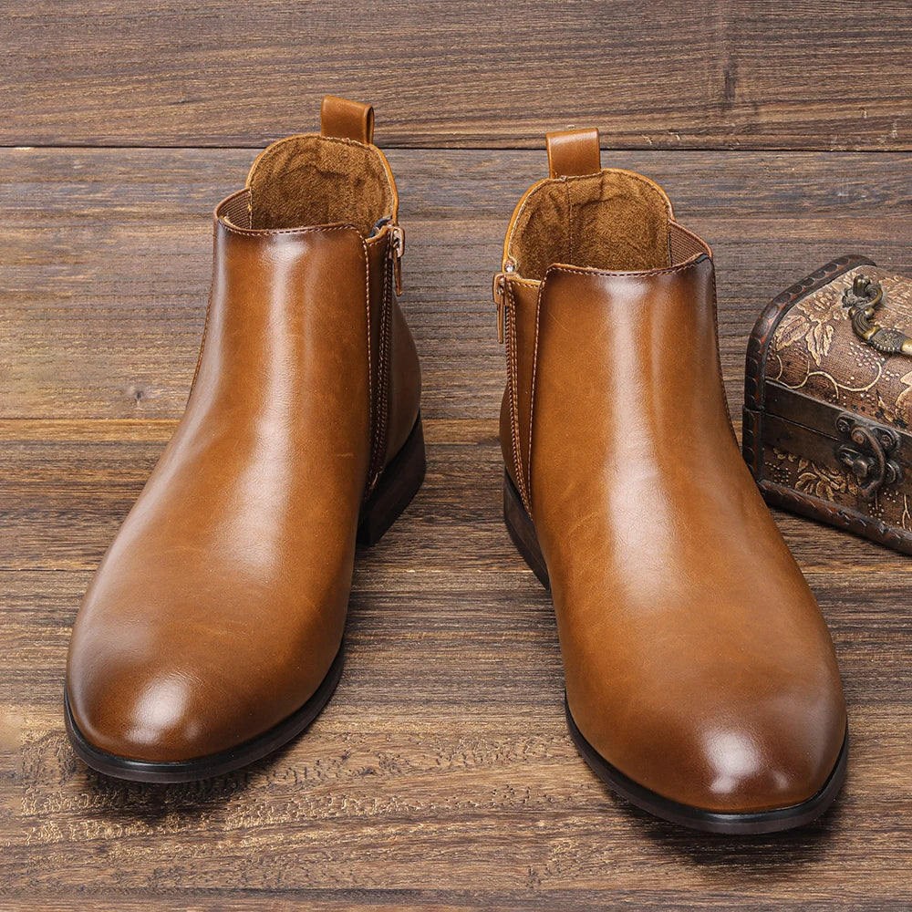 Bottes en cuir confortables pour hommes