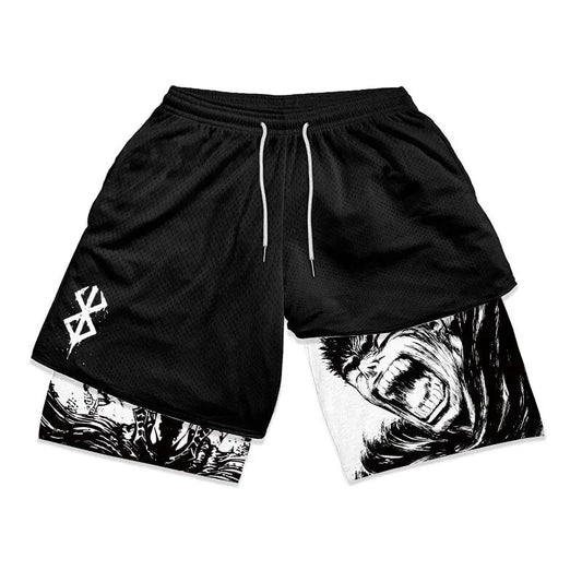 Men's Summer Anime Berserk Athletic Gym Short