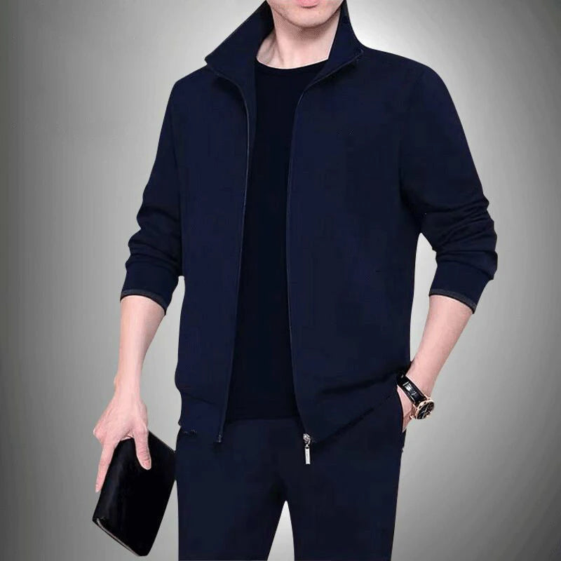 Cardigan en tricot à revers pour hommes - Costume épais à manches longues pour l'automne et l'hiver