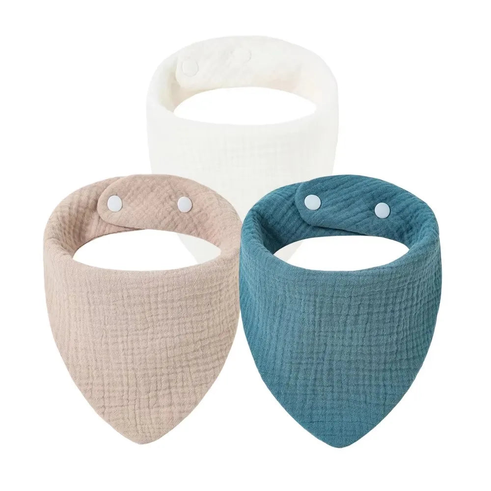 Neugeborenes Baby füttert Sabberlätzchen, Baumwollzubehör, einfarbig